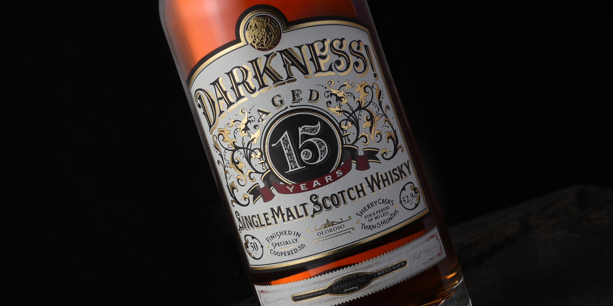 Darkness! Whisky – Label design – branding – logotype